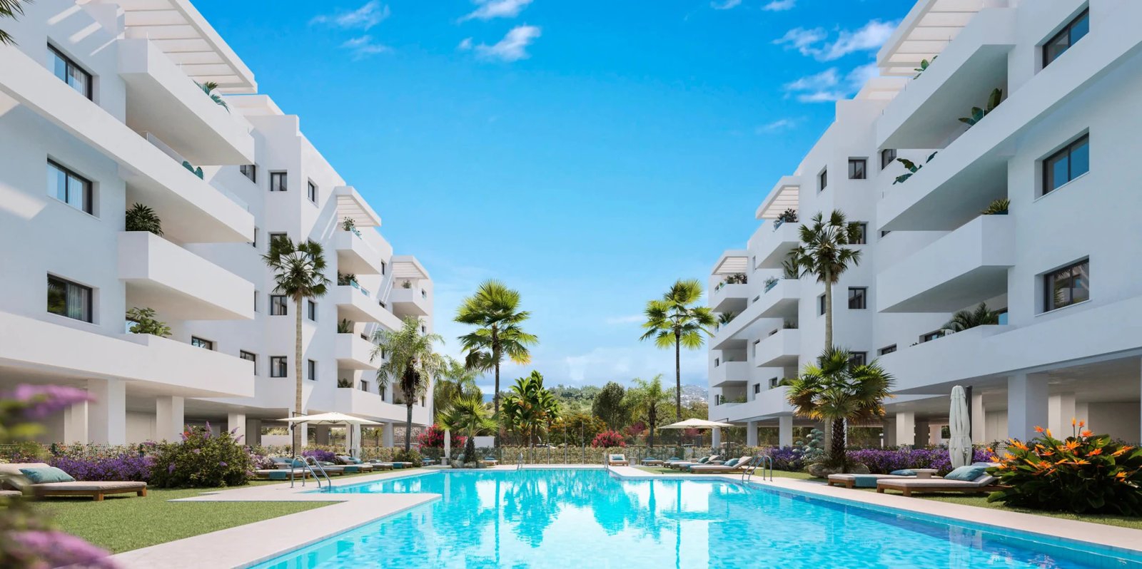 Apartamentos junto a la playa con piscina comunitaria