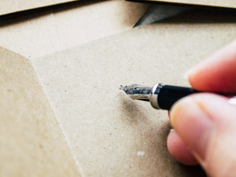 A pen and paper for private correspondence