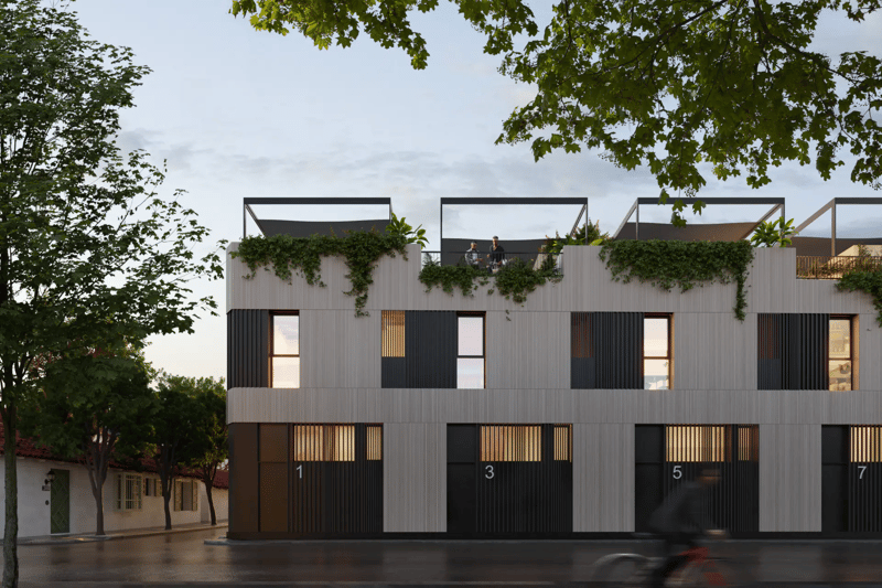 Courtyard Townhouses with Rooftop Solariums