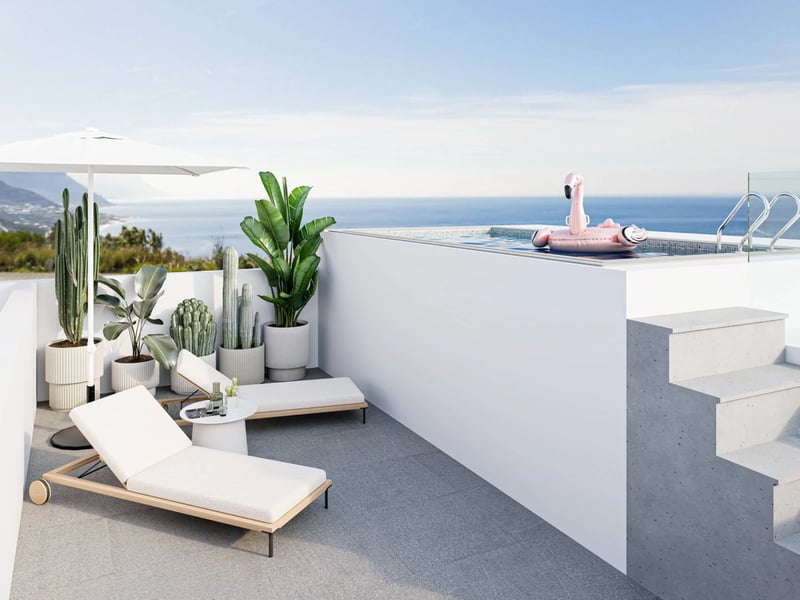 Townhouses with Private Gardens and Large Terraces